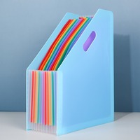 Caja de Archivo Telescópica de Acordeón A4 de PP, Organizador de Escritorio Multicapa de Gran Capacidad con Impresión UV para Almacenamiento de Pruebas Escolares