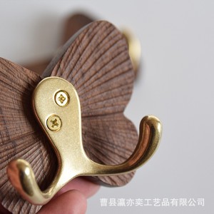 Wooden Butterfly Shape Wall <b>Hook</b> Walnut Solid <b>Wood</b> Self Adhesive <b>Coat</b> <b>Hook</b> For Home Bedroom - Product Image 3