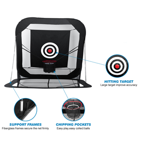 <span class=keywords><strong>Filet</strong></span> <span class=keywords><strong>de</strong></span> <span class=keywords><strong>golf</strong></span> portable pliable noir pour entraînement <span class=keywords><strong>extérieur</strong></span>, style populaire, avec logo personnalisé, prix d'usine, vente en gros - Product Image 5