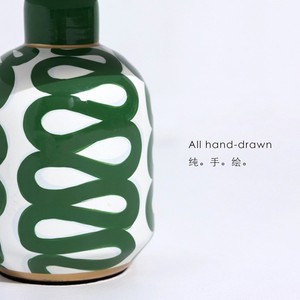 Ceramic Mushroom Table <b>Lamp</b> Glazed Green E26 <b>LED</b> Ambient <b>Light</b> For Reading Living Room - Product Image 4