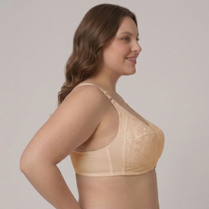 <span class=keywords><strong>Soutien</strong></span>-<span class=keywords><strong>gorge</strong></span> minimisant sans armatures et non doublé, en dentelle brodée, coupe F, couvrance totale, grande taille, vente en gros d'usine, pour un port quotidien confortable - Product Image 3