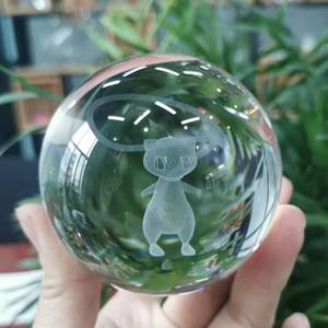 Sfera di Cristallo K9 da 50mm 80mm con Immagine 3D Incisa, Lucidata a Mano, Tema Cartone Animato Giapponese, Regalo Aziendale Personalizzato - Product Image 6