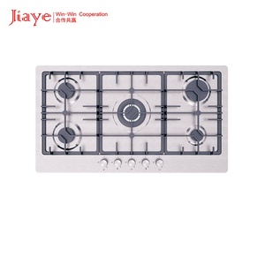 Cuisinière à gaz à 5 brûleurs Usine Prix de gros Appareil ménager Allumage AC Support en fonte Certificat CE Cuisinière intégrée Plaque à gaz - Product Image 6