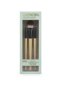 Set di pennelli cosmetici Grenobil, 3 pezzi, pennelli per trucco con manico in plastica e pelo sintetico per l'applicazione della polvere - Product Image 1
