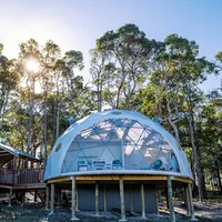 Tenda Hotel Dome Besar, Rumah Kubah Geodesik Transparan untuk Resor Glamping Mewah dan Berkemah di Luar Ruangan