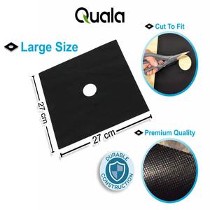 Protector de quemador de estufa ecológico, fácil de limpiar, antiadherente, de color plateado. - Product Image 6