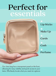 Sac de toilette en PVC transparent avec logo personnalisé, sac à cosmétiques en cuir, trousse de maquillage - Product Image 4