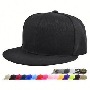 Gorra Clásica Snapback de Color Sólido, Talla Ajustable, Estilo Hip Hop, Visera Plana, Gorra de Béisbol Personalizable con Logotipo - Product Image 1