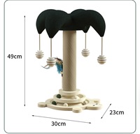 Grande griffoir vertical moderne et classique en bois pour chats et chiens avec corde en sisal durable, disque rotatif, sans perte de fibres, pour usage intérieur