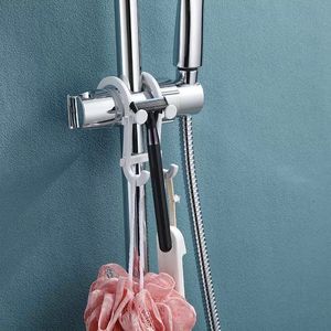 Support mural universel multifonctionnel et durable <span class=keywords><strong>pour</strong></span> salle de bain, avec crochet et support <span class=keywords><strong>pour</strong></span> téléphone portable, sans perforation - Product Image 6