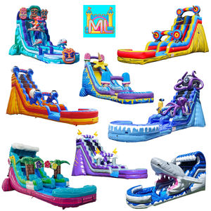 Tobogán Inflable Gigante Comercial <span class=keywords><strong>para</strong></span> Exteriores con Piscina, Tobogán Acuático Inflable Personalizado <span class=keywords><strong>para</strong></span> Niños, Económico, <span class=keywords><strong>para</strong></span> Fiestas en <span class=keywords><strong>el</strong></span> Patio Trasero - Product Image 3