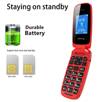 Nueva moda GSM Feature Phone 1,77 pulgadas modelo Delgado Dual Sim teléfono móvil con FM BT fácil de usar teléfono básico