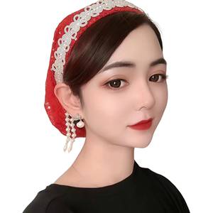 Wholesale African women's Muslim headscarves, Indian hats with sequin fabric, eco-friendly, breathable, suitable for all seasons - Product Image 1