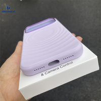 Coque de luxe antichoc en silicone magnétique 3D ondulé pour iPhone 15 Pro Max avec protection de cadre d'appareil photo en métal