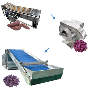 Ligne de lavage, découpe et séchage haute capacité pour patates douces violettes et autres légumes-racines volumineux - Product Image 1
