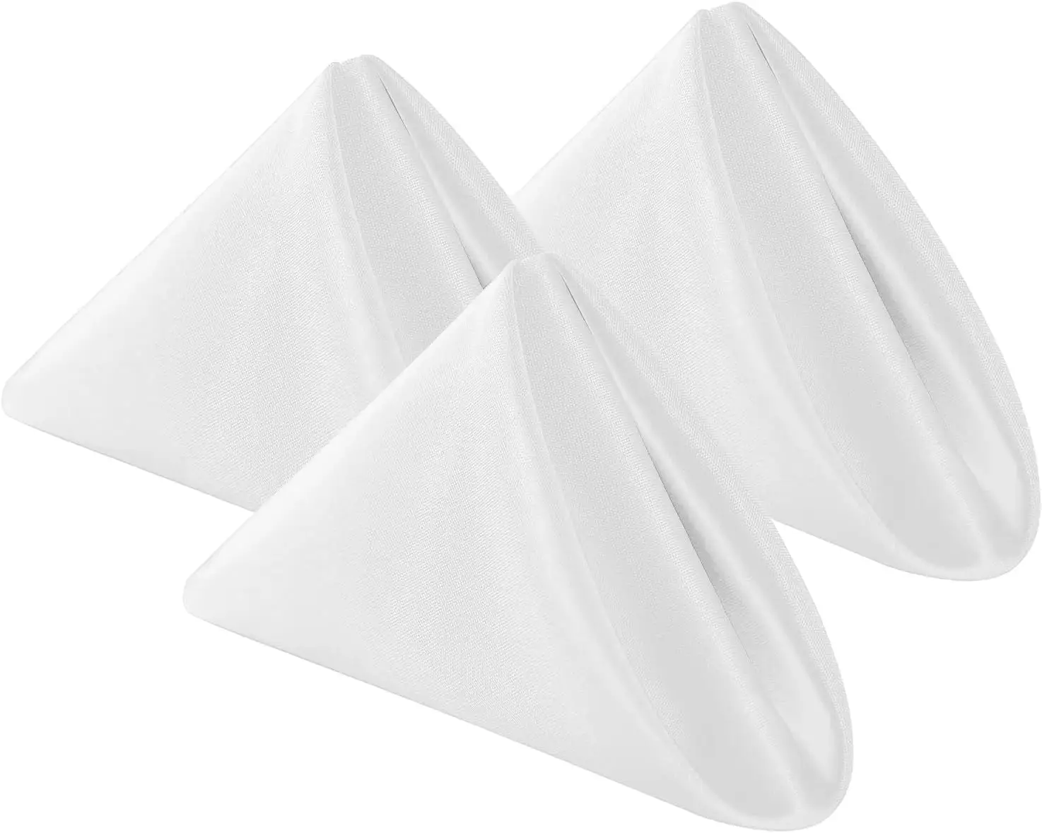 कस्टम 100% पॉलिएस्टर कपड़ा पुन: प्रयोज्य सफेद शादी रेस्तरां लिनन टेबल नैपकिन