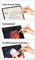 Stylet actif à chargement sans fil pour Pencil 2 pour iPad Pro 11 12,9 pouces 2e génération, rejet de la paume, pointe remplaçable, magnétique