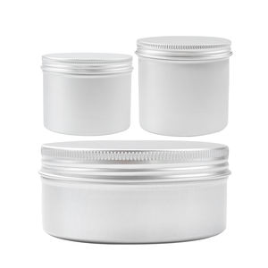 Envase de bálsamo labial de crema de Metal de aluminio plateado vacío 5G-200g cera para el cabello olla vela tarro lata para aceites esenciales - Product Image 2