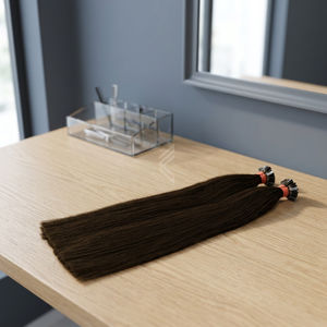 Semi-Natural <b>Hair</b> Extensions <b>Hair</b> Extensions 100 Natural 70 Cm For Premium Salons - Product Image 3