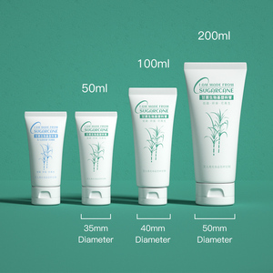 Custom 50ml 100ml 200ml Sugarcane Cosmetic Packaging <strong>Tube</strong> Sunscreen <strong>Tube</strong> - Product Image 2