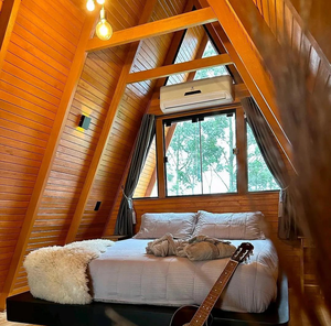 Villa de luxe de faible hauteur à cadre en A maison modulaire isolée thermiquement petite maison triangulaire préfabriquée <span class=keywords><strong>pour</strong></span> appartement cottage préfabriqué - Product Image 2