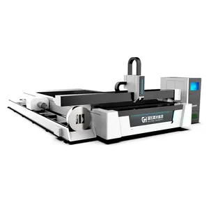 Fornitore cinese guohong laser 1kw macchina di taglio laser per targhetta per lamiera e tubo di metallo