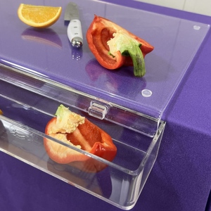 Acrylic thớt cho nhà bếp truy cập rõ ràng thớt với môi cho Countertop không trượt Countertop bảo vệ - Product Image 2