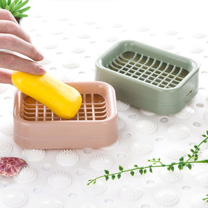 จานสบู่ทรงสี่เหลี่ยมขนาดใหญ่ ถาดสบู่ในห้องน้ำแบบสองชั้น วัสดุ PP - Product Image 2