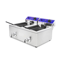 Friteuse commerciale à double cuve pour frites, en promotion