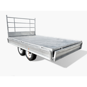 Remolque de Doble Eje de Riel Alto Personalizable Directo de Fábrica, Remolque de Plataforma Plana 23X8 con Capacidad de Carga de 3500 kg, Nuevo - Product Image 2
