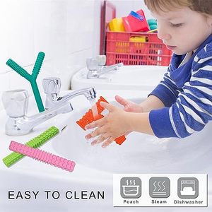 Tự kỷ đặc biệt nhu cầu bằng miệng động cơ nhai công cụ 4 gói Silicone <span class=keywords><strong>Chew</strong></span> Ống mọc răng gậy cảm giác nhai đồ chơi cho trẻ em tự kỷ - Product Image 6