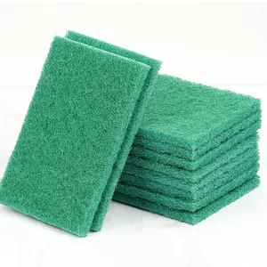 15*10*0.8cm Green Durable Scouring Pad Kitchen Heavy Duty Cleaning Scrubber Abrasive Scourer For Household Commercial Use