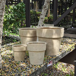 Pots de fleurs carrés émaillés multicolores de la marque Meiling, best-sellers, pour la plantation en extérieur, en argile fibreuse avec trou de drainage - Product Image 6