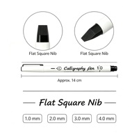 Ensemble de stylos marqueurs de calligraphie HY avec 4 tailles de pointes dans un emballage en blister pour l'écriture artistique et les lettres - Fabriqué en Chine