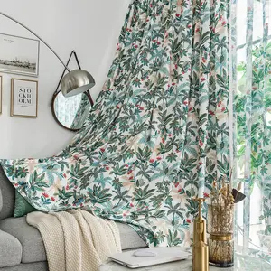 Tende bianche e verdi per camera da letto Monstera Palm Leaf Pattern tende per porte e finestre tende tropicali tende per tipi di stanza