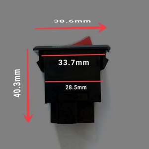 Interruptor Combinado para Coche 140-1, Botón de Encendido/Apagado para Luces Antiniebla, Bocina, Alarma, Ventilador y Calefacción, 28.5x40.3mm, para Actualización y Modificación, IP50 - Product Image 5
