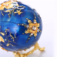 Boîte à bijoux en cristal de style Fabergé, œuf russe en émail coloré de haute qualité, pour la fête de Pâques
