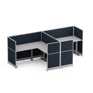 High Quality Modern Office <b>Workstations</b> 2/4/6 Seat Wooden MDF Computer <b>Desk</b> Partition Open Working Area Metal Office Table Home - Product Image 3