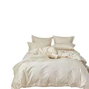 आईएनएस शैली बिस्तर सेट 100% कपास राजा आकार नरम 40 एस Homestay के लिए होटल चादरें