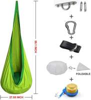 Chaise de balançoire pour enfants siège de balançoire suspendu à poche chaise hamac avec oreiller gonflable
