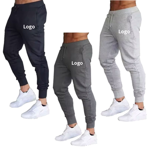 Alta calidad Fitness Jogging Gym apilado ligero en blanco hombres Unisex Custom Joggers pantalones de chándal 2025 - Product Image 1