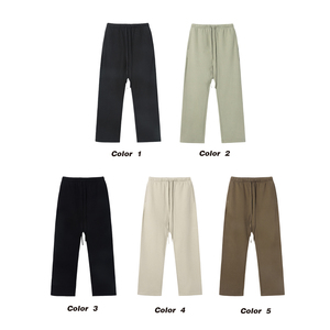 Custom <strong>Essentials</strong> Oversized French Terry Cotton Men Ladies Straight Wide Leg Baggy Sweatpants <strong>Pants</strong> - Product Image 4