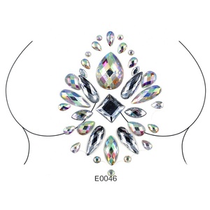 ELITES pecho joyas tatuaje Rhinestone pecho pegatina tatuaje temporal brillo pecho cuerpo gemas tatuaje pegatina - Product Image 3
