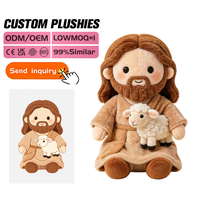 Poupée Jésus en peluche personnalisée, nouveau design, vente en gros, figurine religieuse douce, personnage biblique personnalisé, jouet en peluche pour collectionneurs et fans