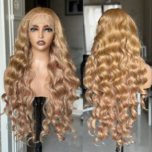 Perruque synthétique à dentelle frontale Starhair, 32 pouces de long, 13x6, ondulée, pré-épilée avec des <span class=keywords><strong>cheveux</strong></span> de bébé, sans colle, dentelle suisse résistante à la chaleur - Product Image 2