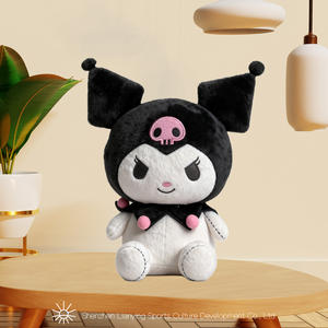 Venta al por mayor de la serie de dibujos animados de Anime Kuromied juguetes de peluche ennegrecido pequeño diablo muñeca chica Pp algodón alivio del estrés - Product Image 2