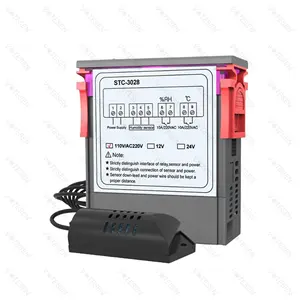 STC-3028 Digitale di Umidità di Temperatura Meter 110-220V 10A Termostato Doppio Display Termometro Igrometro Controller