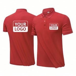 T-shirts pour hommes, coupe ajustée, écologiques, manches courtes, polos de sport, polos décontractés à col, polos personnalisés brodés pour hommes - Product Image 6