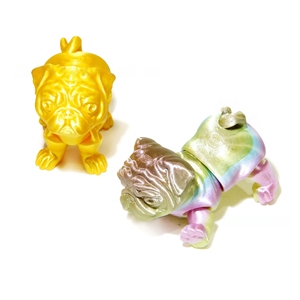 Jouet articulé imprimé en 3D coloré, adorable pug, petit chien, décorations de bureau - Product Image 5