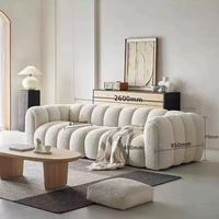 Canapé d'angle modulaire Chesterfield capitonné en tissu bouclé, design nordique moderne, une place, pour l'extérieur et le salon